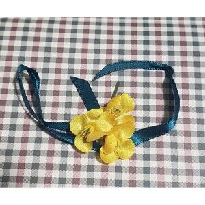 American Girl Josefina Meet Yellow Primroses Flowers and Blue Satin Hair Ribbon